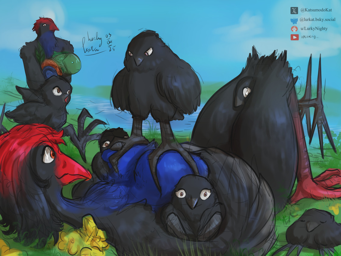 pukeko (meme) created by katsumodokat