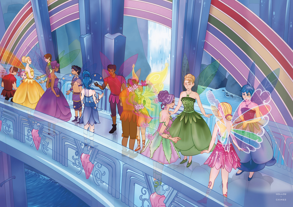shimmer, tourmaline, amethyst, sapphire, sunburst, and etc (barbie fairytopia: magic of the rainbow and etc) created by hollowchimes