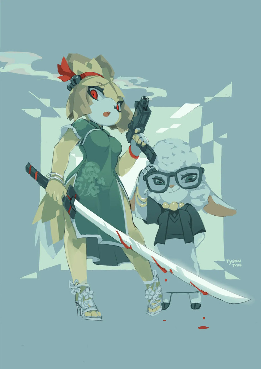dawn bellwether and isabelle (animal crossing and etc) created by tyson tan