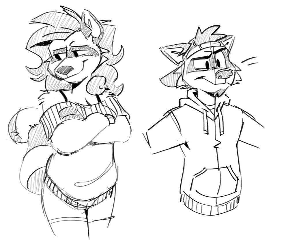 riley and sam created by tinydeerguy