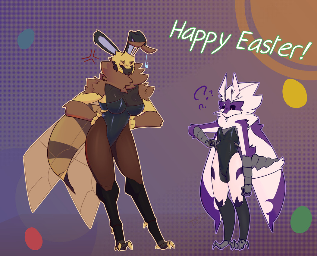 mari and ves (easter) created by trueblue3d