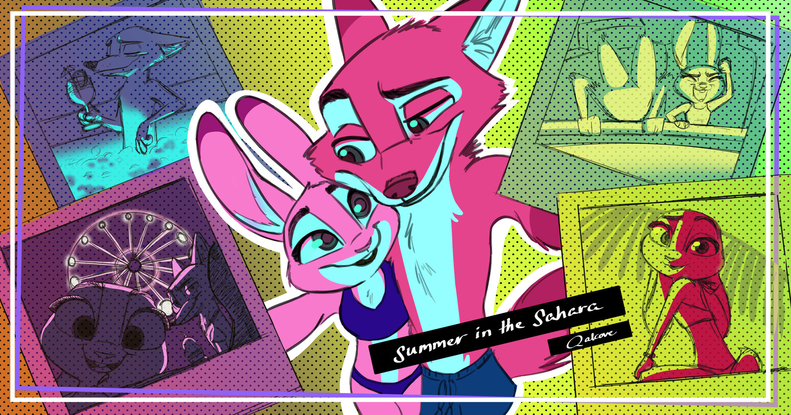 judy hopps and nick wilde (zootopia and etc) created by qalcove