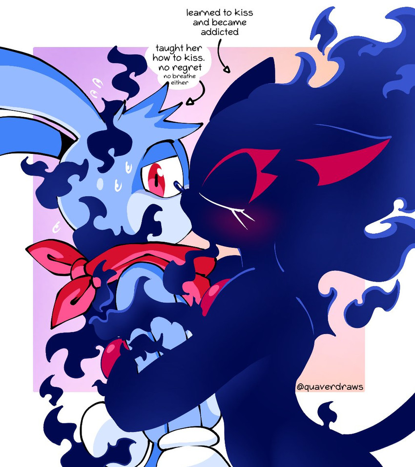 cinder the fire entity, fan character, proto blaze, and rush the rabbit (sonic the hedgehog (series) and etc) created by quavernsfw