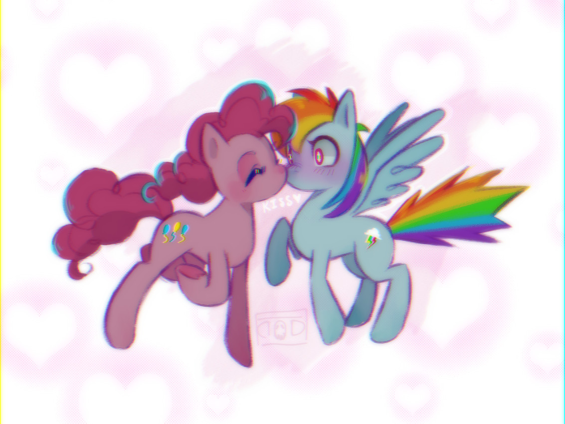 pinkie pie and rainbow dash (friendship is magic and etc) created by graveyardvideo