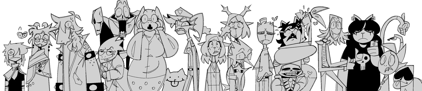 annoying dog, the original starwalker, jockington, papyrus, bratty, and etc (undertale (series) and etc) created by xexeezy