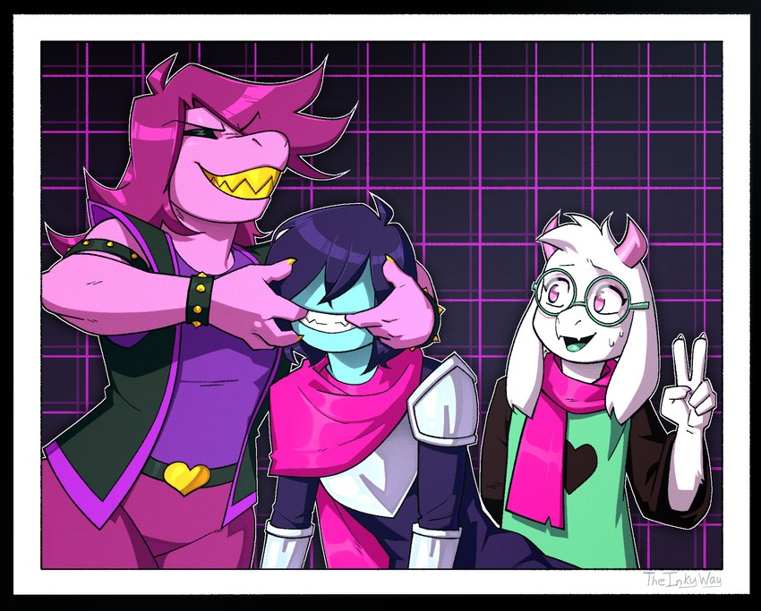 kris, ralsei, and susie (undertale (series) and etc) created by naughtyjester