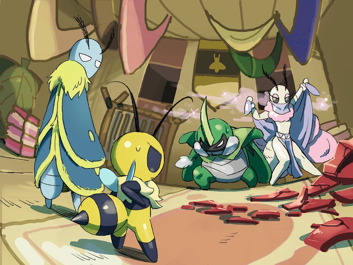 kabbu, kali, leif, and vi (moonsprout games and etc) created by kumoketu