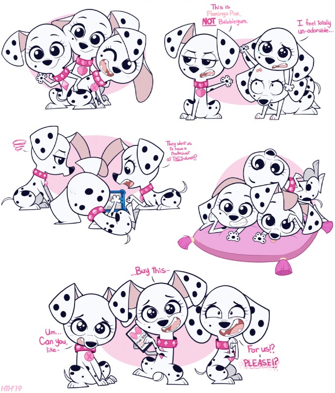 dallas, deja vu, destiny, and triple d (101 dalmatian street and etc) created by higglytownhero