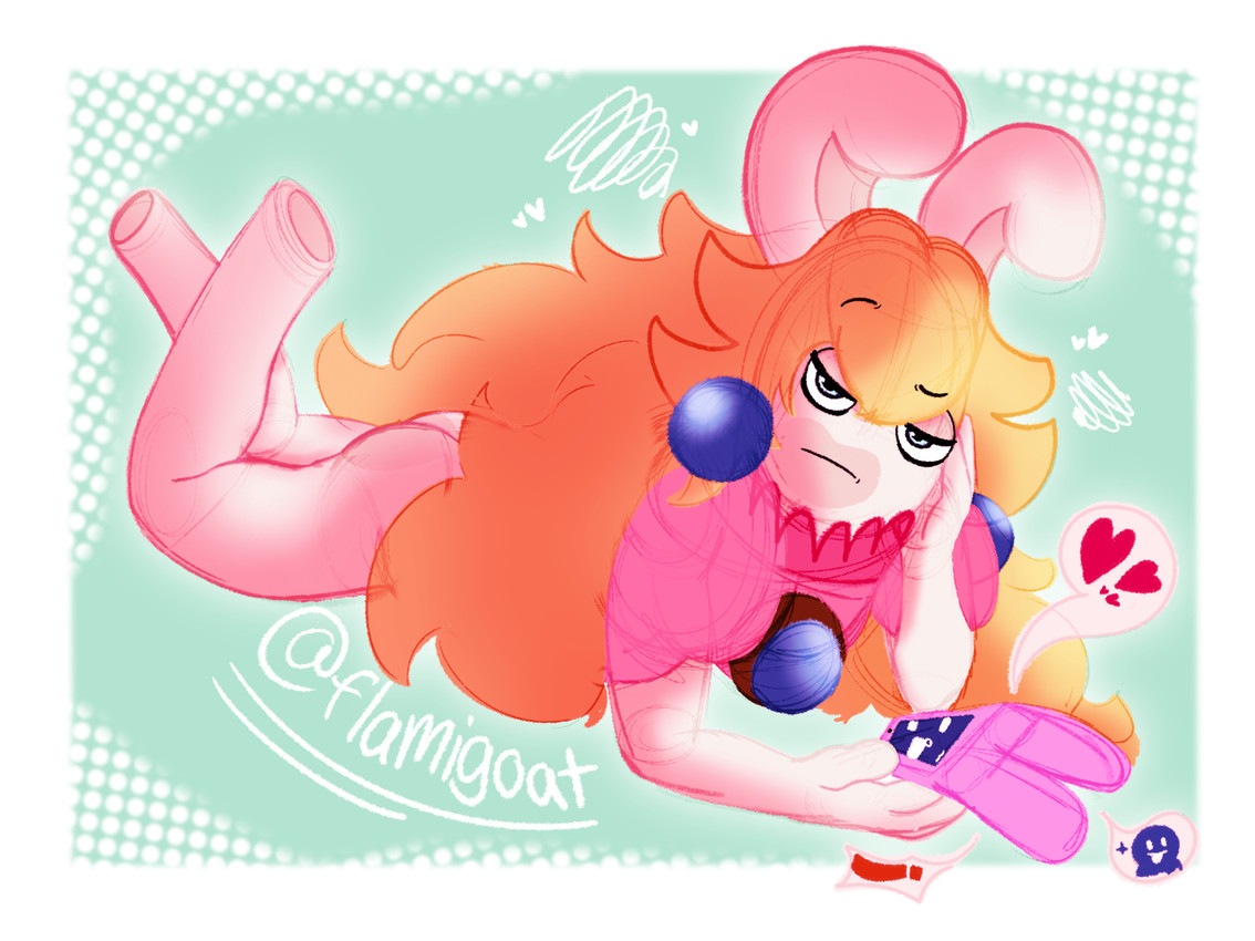 rabbid peach (mario plus rabbids kingdom battle and etc) created by flamigoat