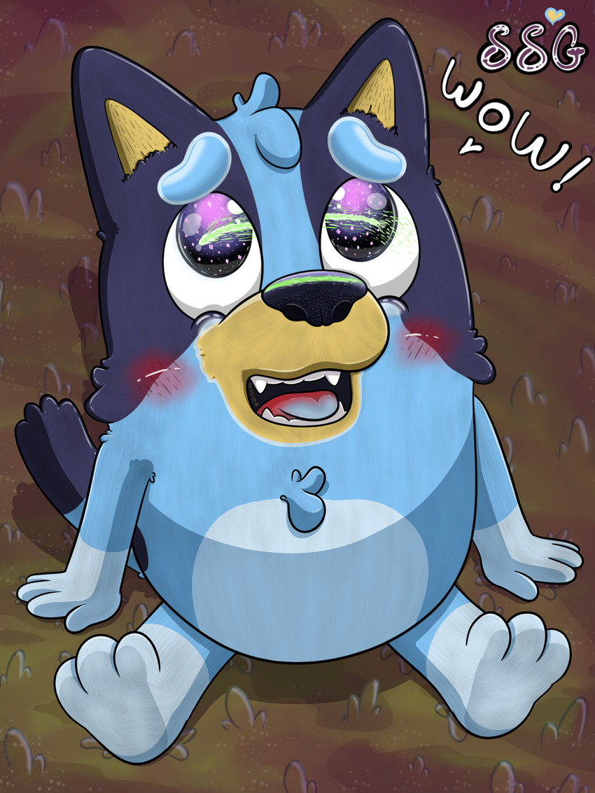 bluey heeler (bluey (series)) created by somestickygoo