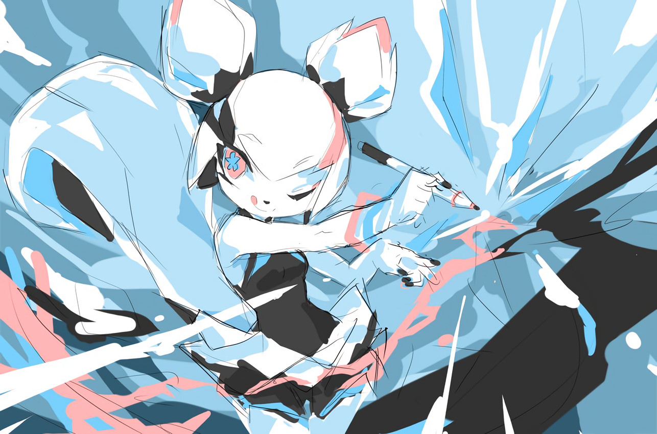 kiki the cyber squirrel (krita (copyright)) created by tyson tan