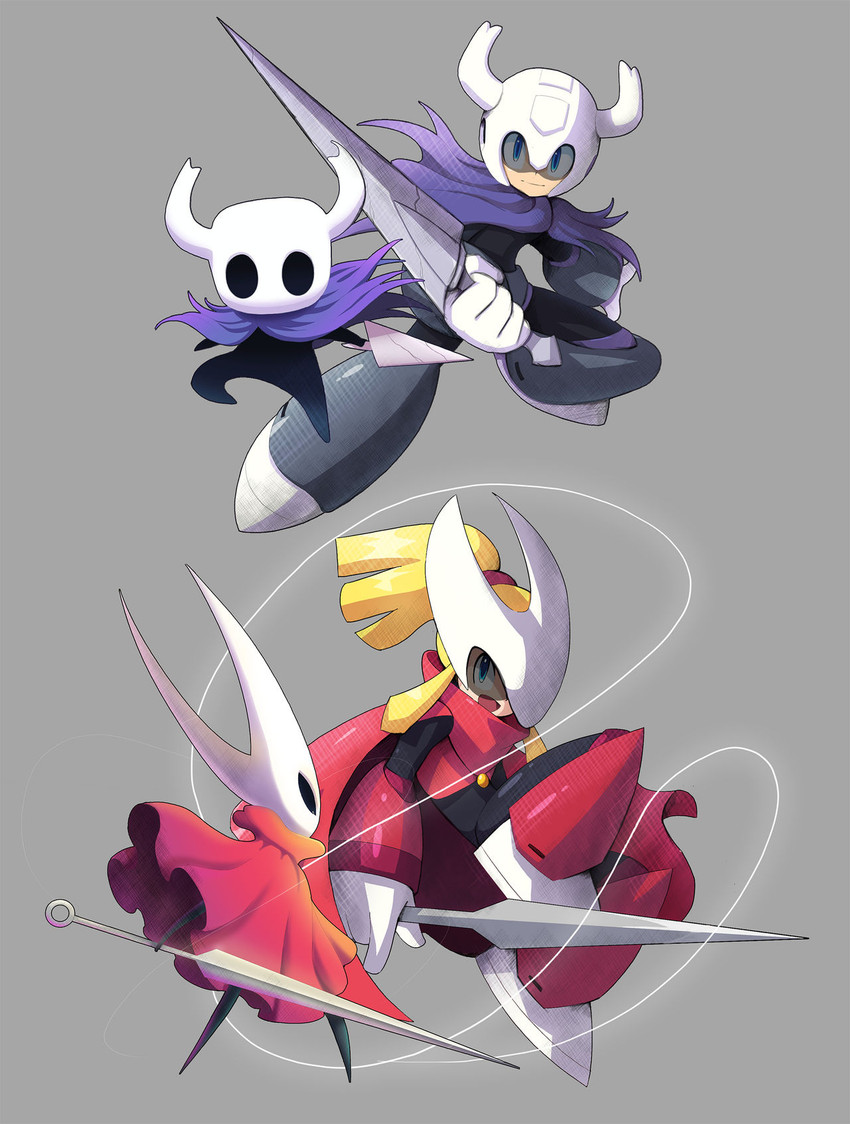 hornet, mega man, roll, and the knight (mega man (series) and etc) created by ultimatemaverickx