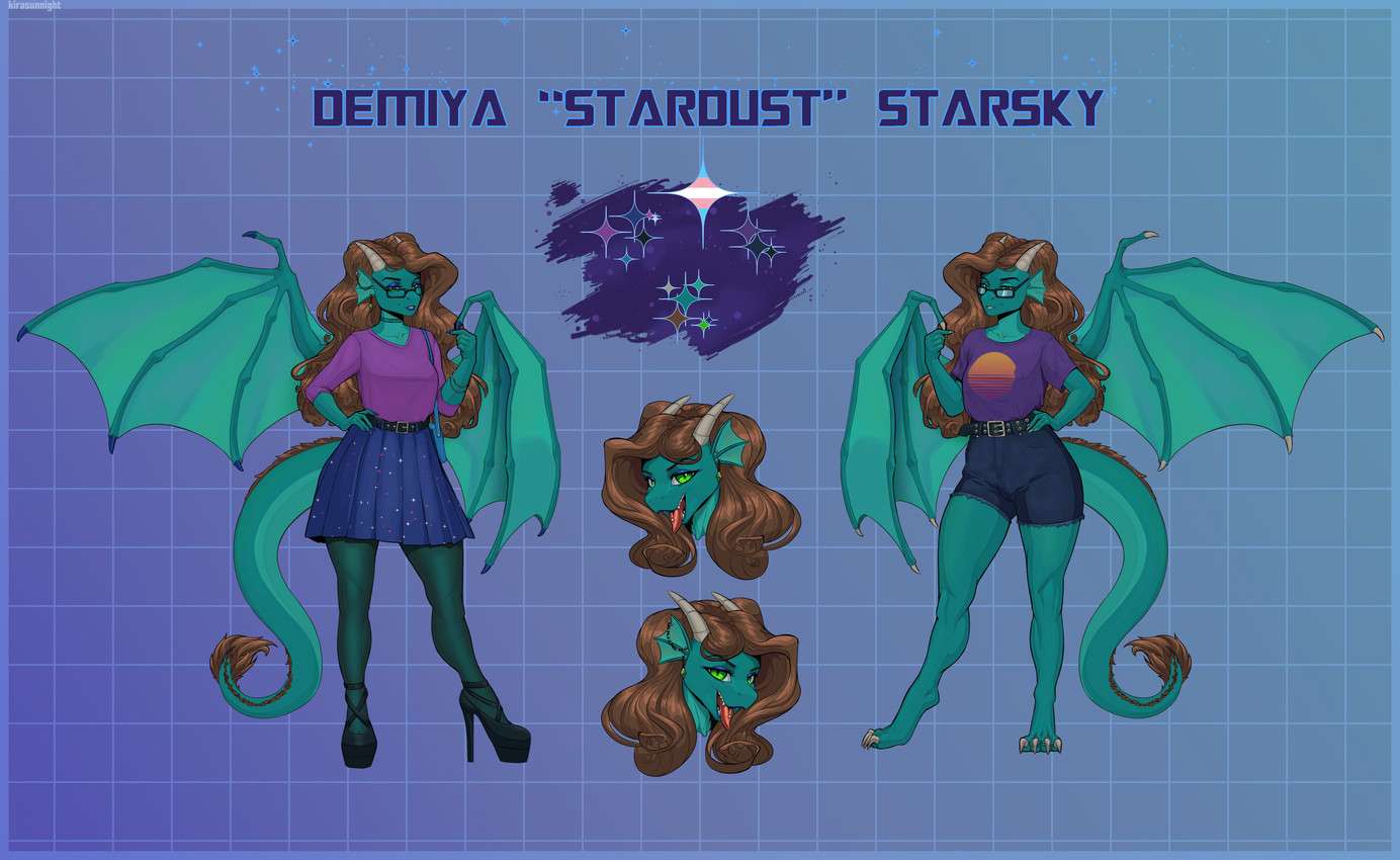 demiya "stardust" starsky (mythology) created by kirasunnight