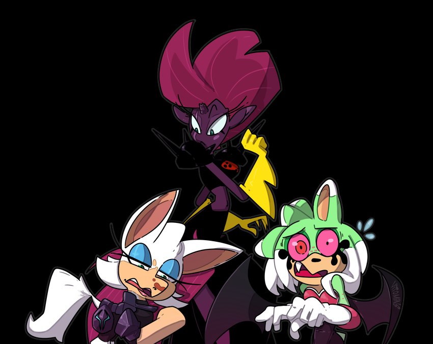 lord dominator, rouge the bat, and tempest shadow (my little pony: the movie (2017) and etc) created by vitomins