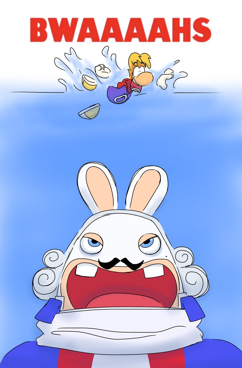 phantom of the bwahpera and rayman (mario plus rabbids kingdom battle and etc) created by color-cacophony