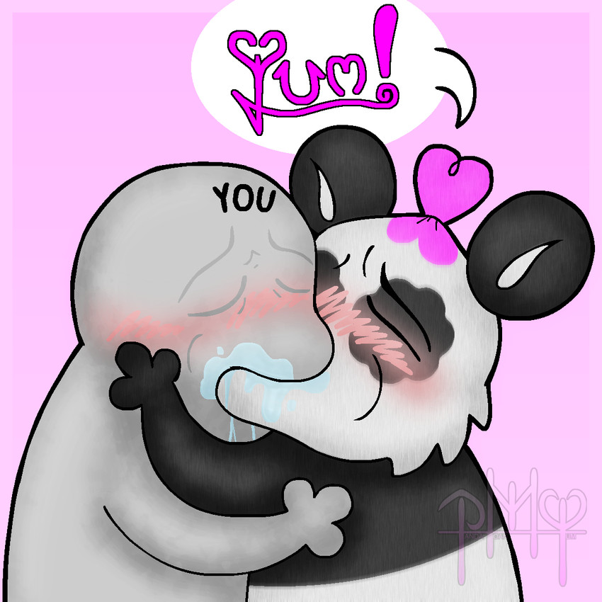 anon and pammy (yoshi and toad kissing) created by panda-moan-yum