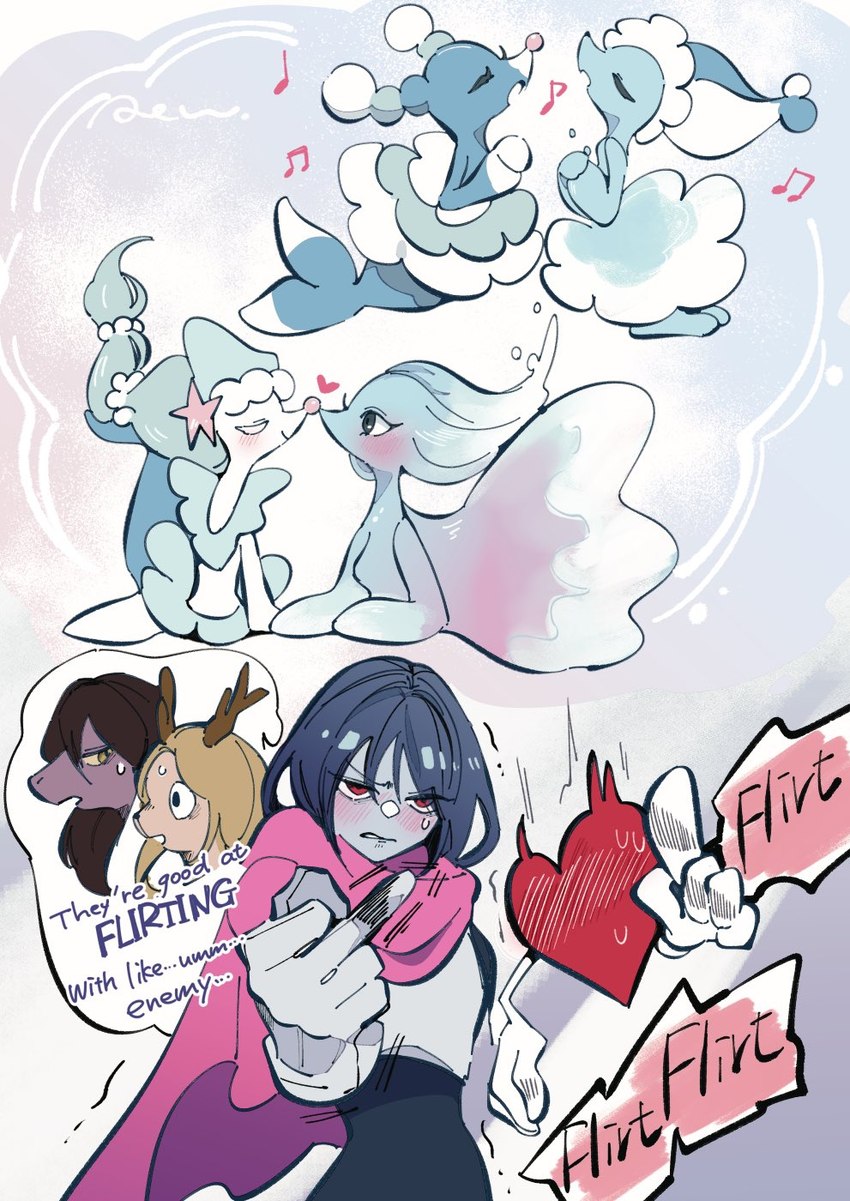 kris, miss mizzle, noelle holiday, and susie (undertale (series) and etc) created by s putnik 2