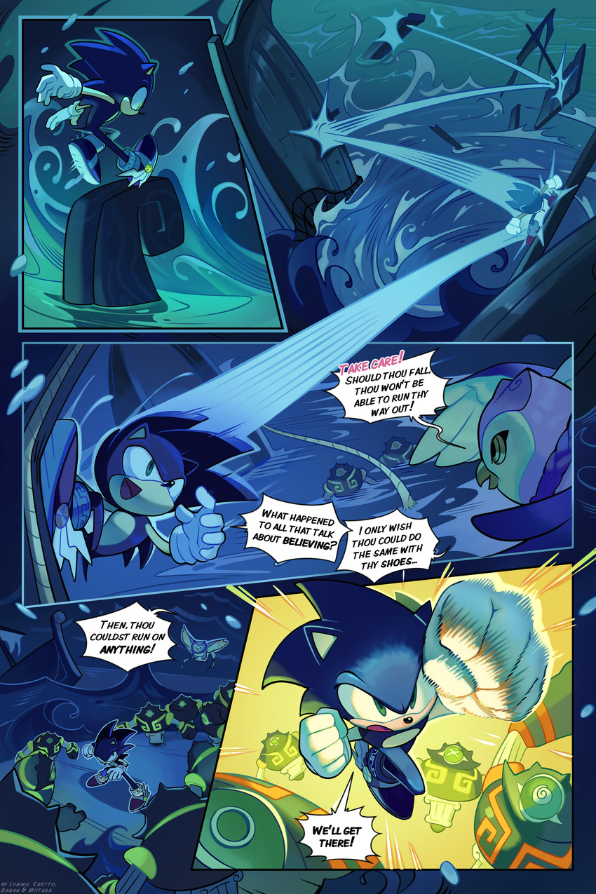 athena and sonic the hedgehog (sonic the hedgehog (series) and etc) created by baban, chilllum, ebetto, and miitara