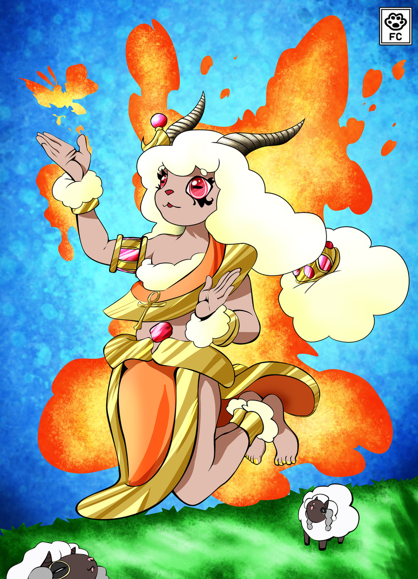 kessa and sheepgirl (nintendo and etc) created by fiwzycat! and ovis wooloo