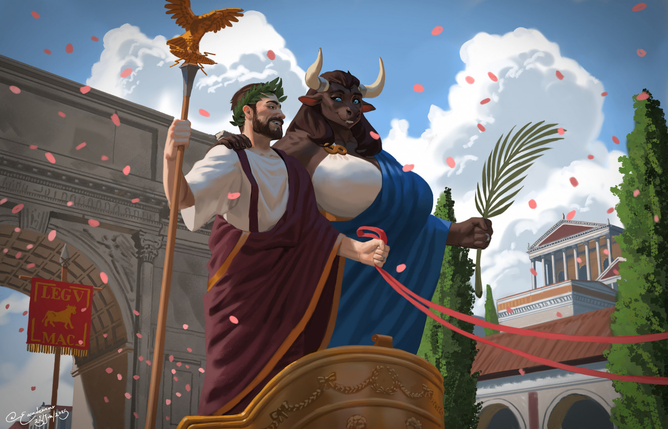 nihea avarta and numerius ignius bubulcus (european mythology and etc) created by ewademar