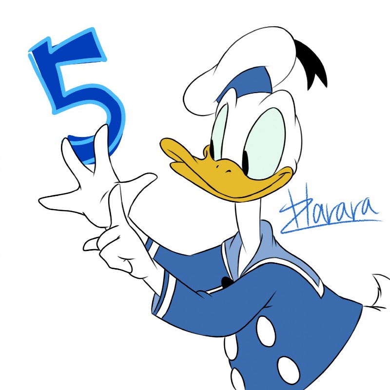 donald duck (disney) created by harara