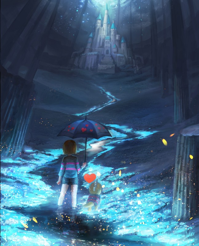 frisk and monster kid (undertale (series) and etc) created by shaonav