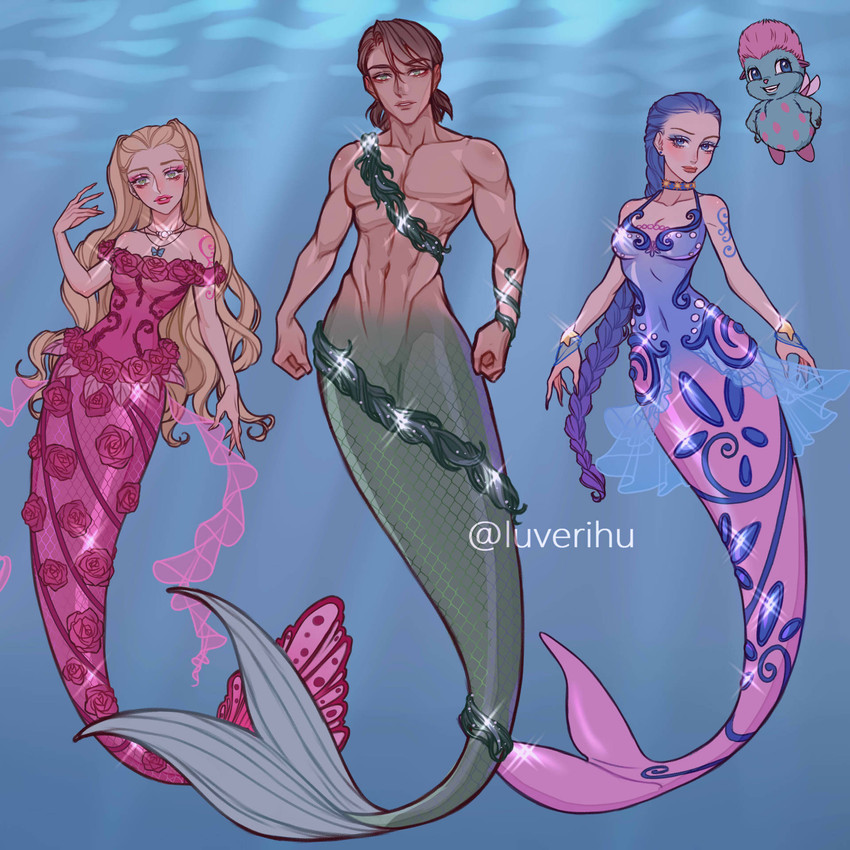 bibble, elina, nori, and prince nalu (barbie (animated film series) and etc) created by xluverihu