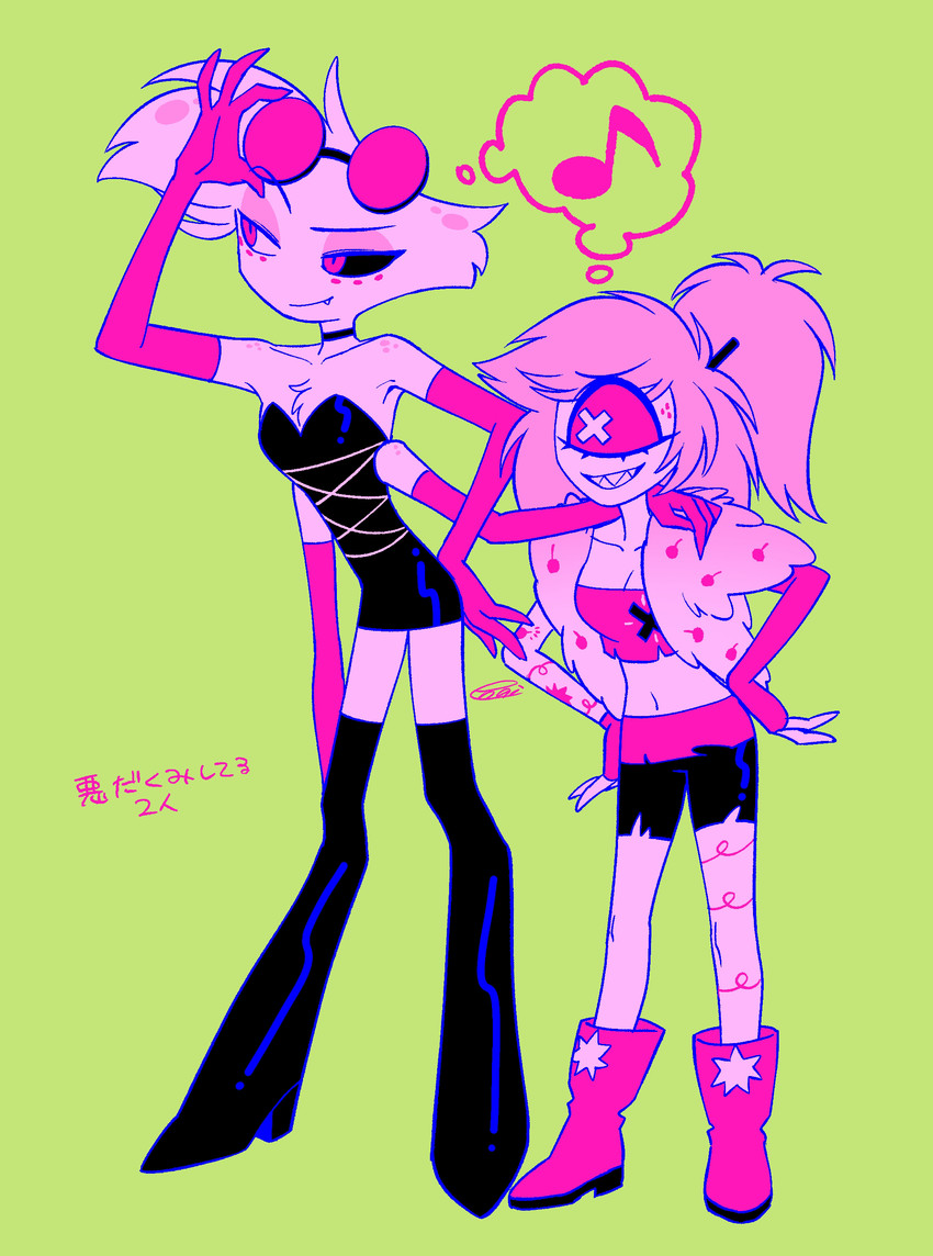 angel dust and cherri bomb (hazbin hotel and etc) created by enaic31