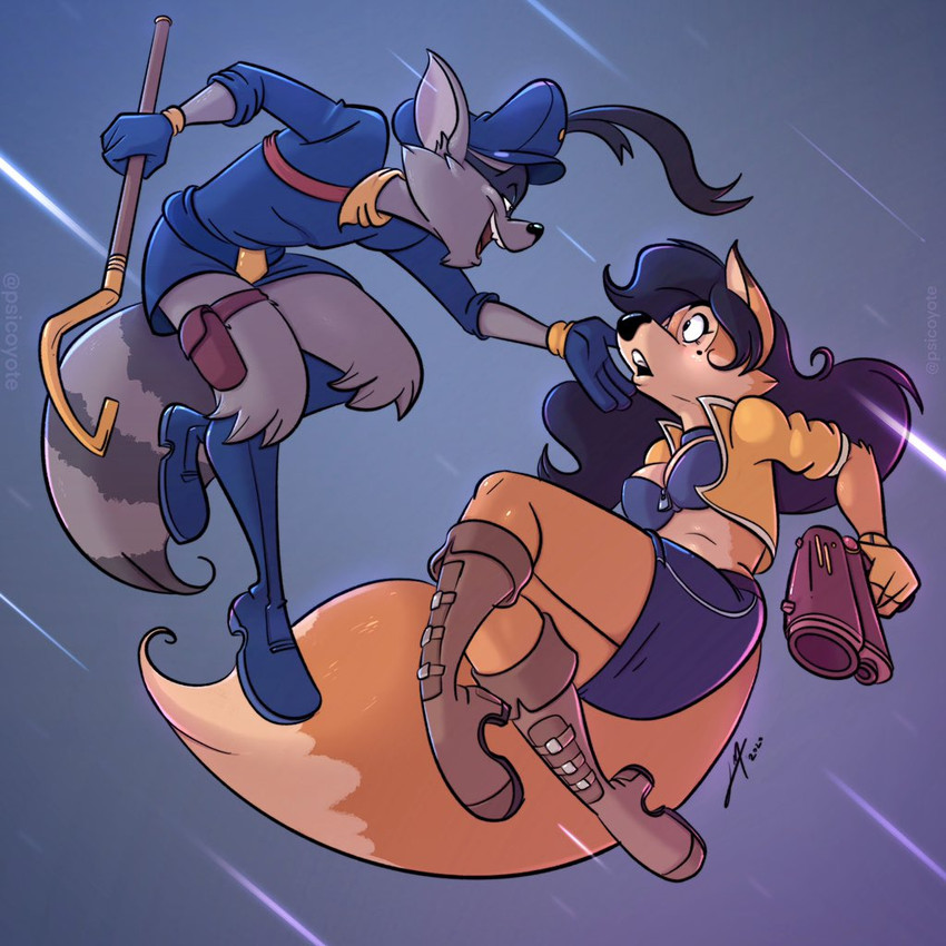 carmelita fox and sly cooper (sony interactive entertainment and etc) created by psicoyote