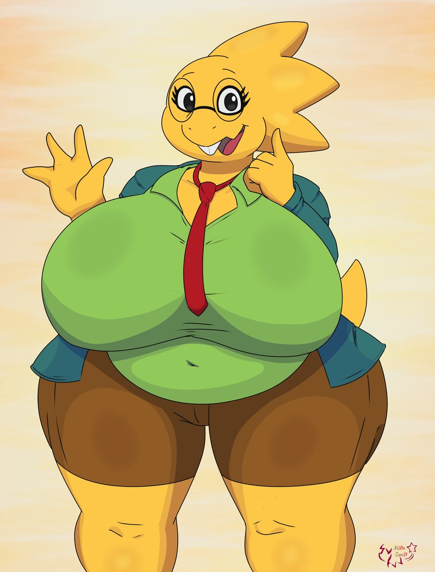 alphys (undertale (series) and etc) created by rinarooni