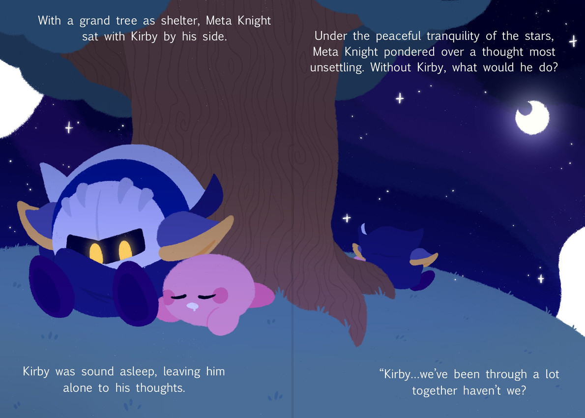 kirby and meta knight (kirby's anniversary and etc) created by dragonitepaw