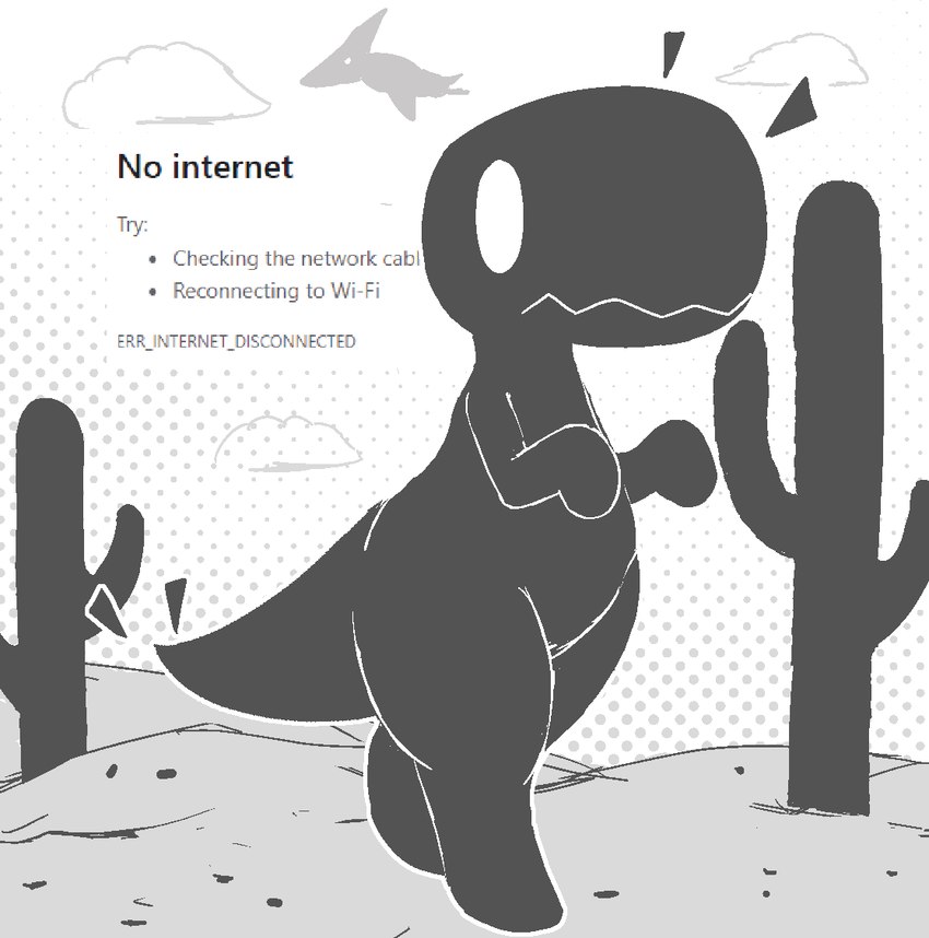 dinosaur (google chrome and etc) created by lizardfungus