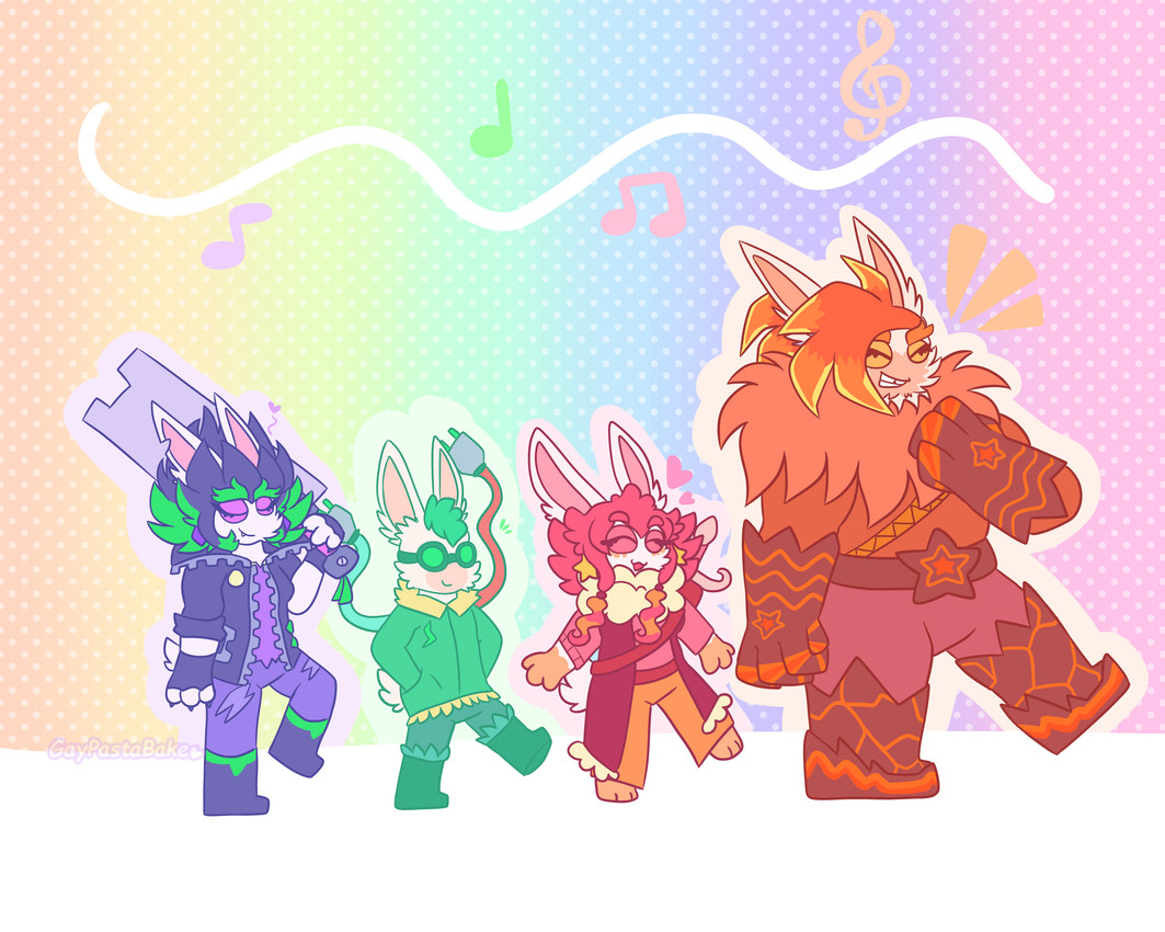 edge, fan character, kale, popsicle, and tobasco (mario plus rabbids sparks of hope and etc) created by gaypastabake