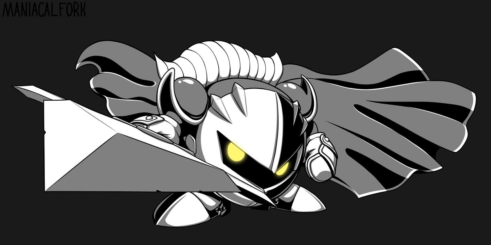 meta knight (kirby (series) and etc) created by maniacalfork