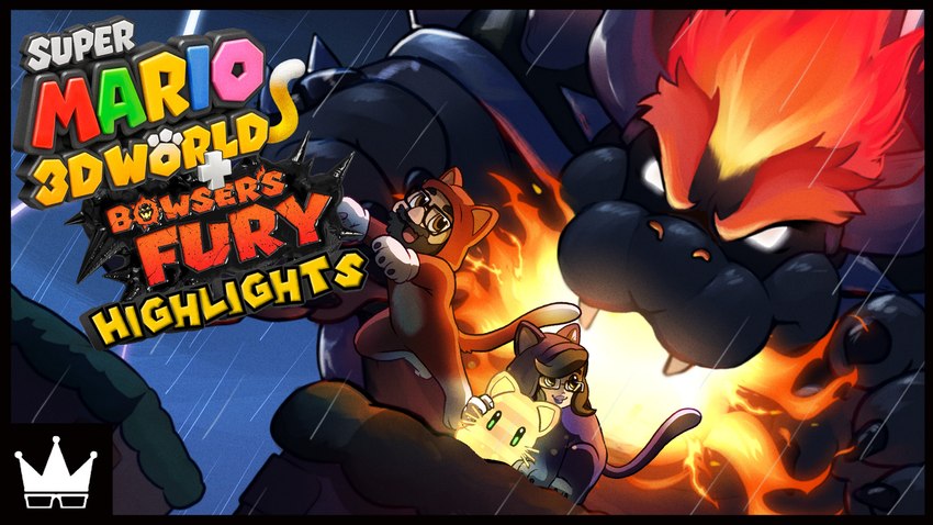 bowser, fury bowser, ray narvaez jr., and tina narvaez jr. (super mario 3d world and etc) created by gaelfox