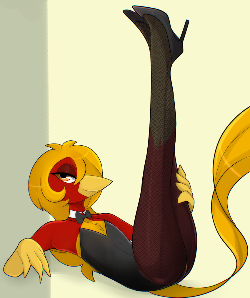 glori gamebird (crackers in bed pose) created by kitsunekotaro