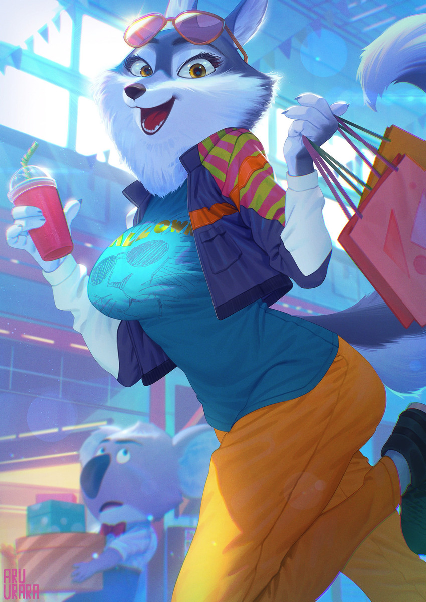 buster moon and porsha crystal (illumination entertainment and etc) created by aruurara