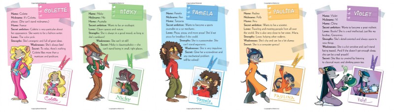 colette, nicky, pamela, paulina, and violet (geronimo stilton (series) and etc) created by unknown artist