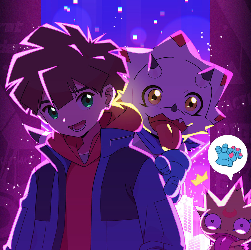 hiro amanokawa (digimon ghost game and etc) created by blobloblo