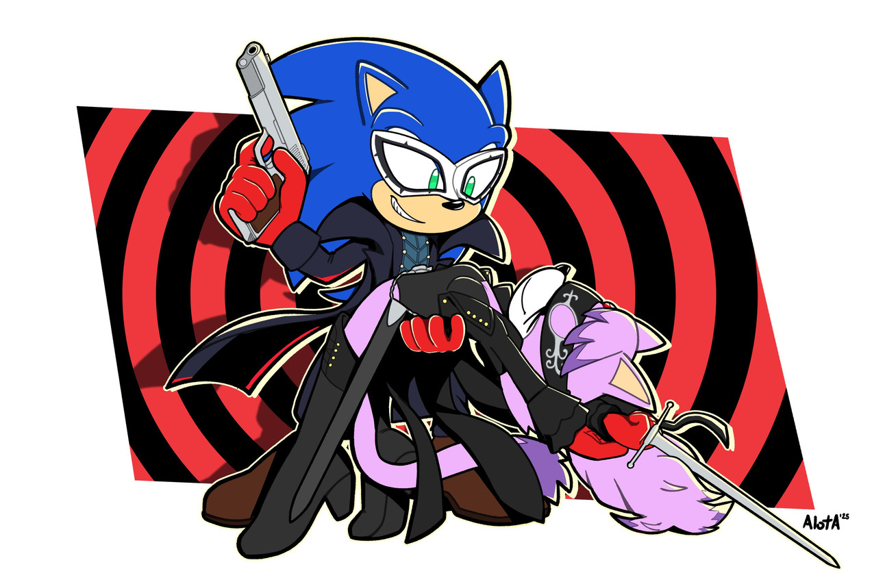 blaze the cat, kasumi yoshizawa, ren amamiya, and sonic the hedgehog (sonic the hedgehog (series) and etc) created by alotaart