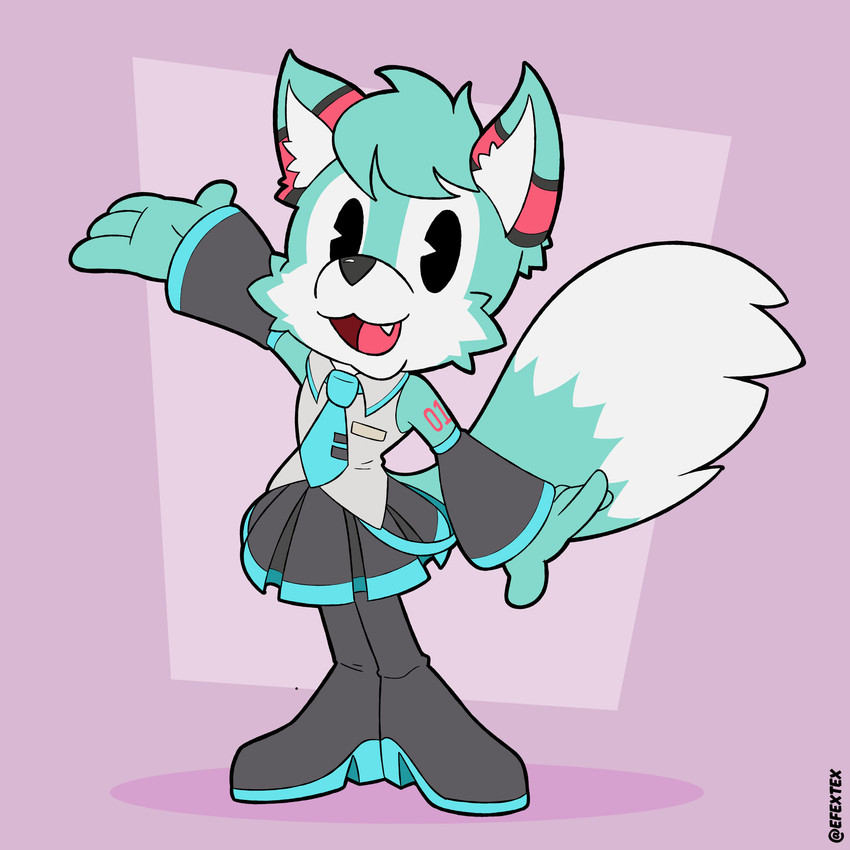 hatsune miku and roflfox (vocaloid) created by efextex
