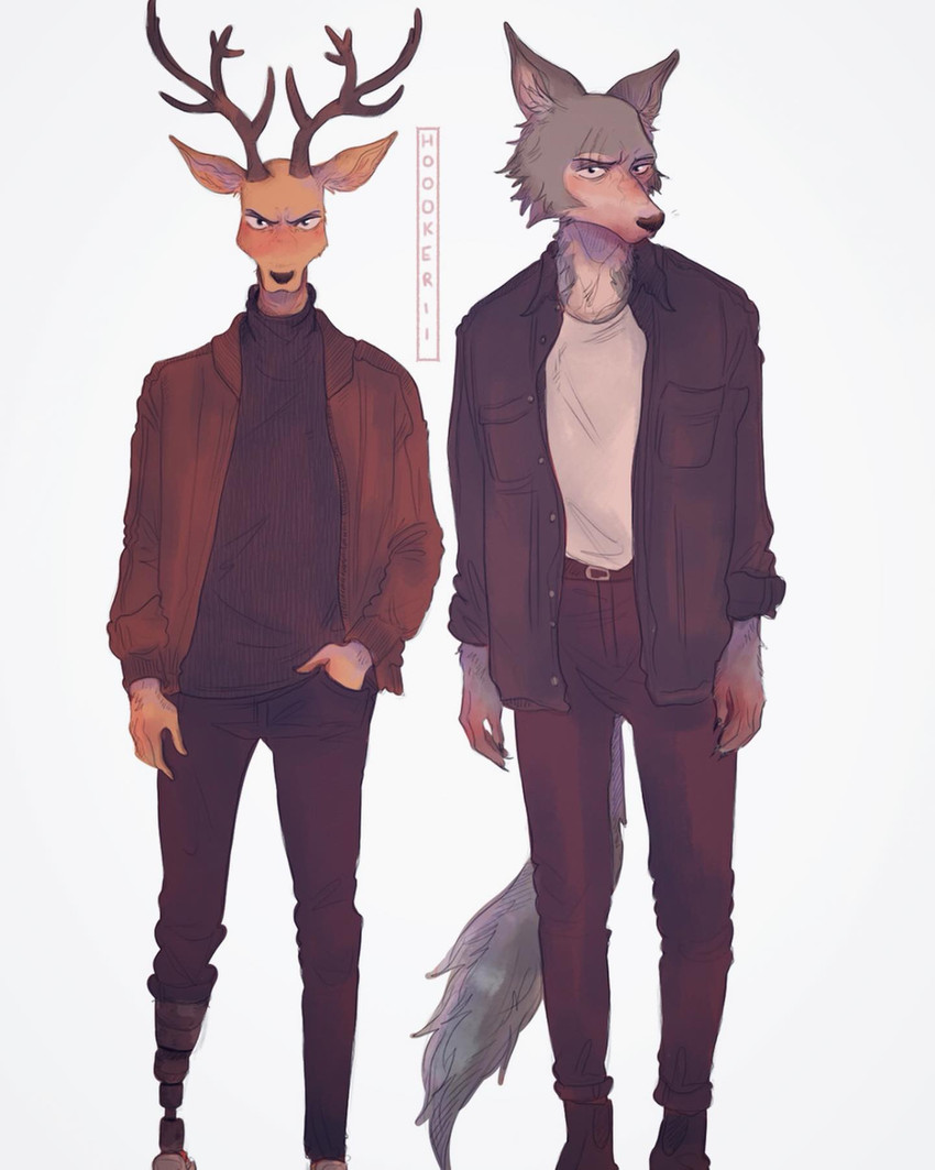 legoshi and louis (beastars) created by hoookerii