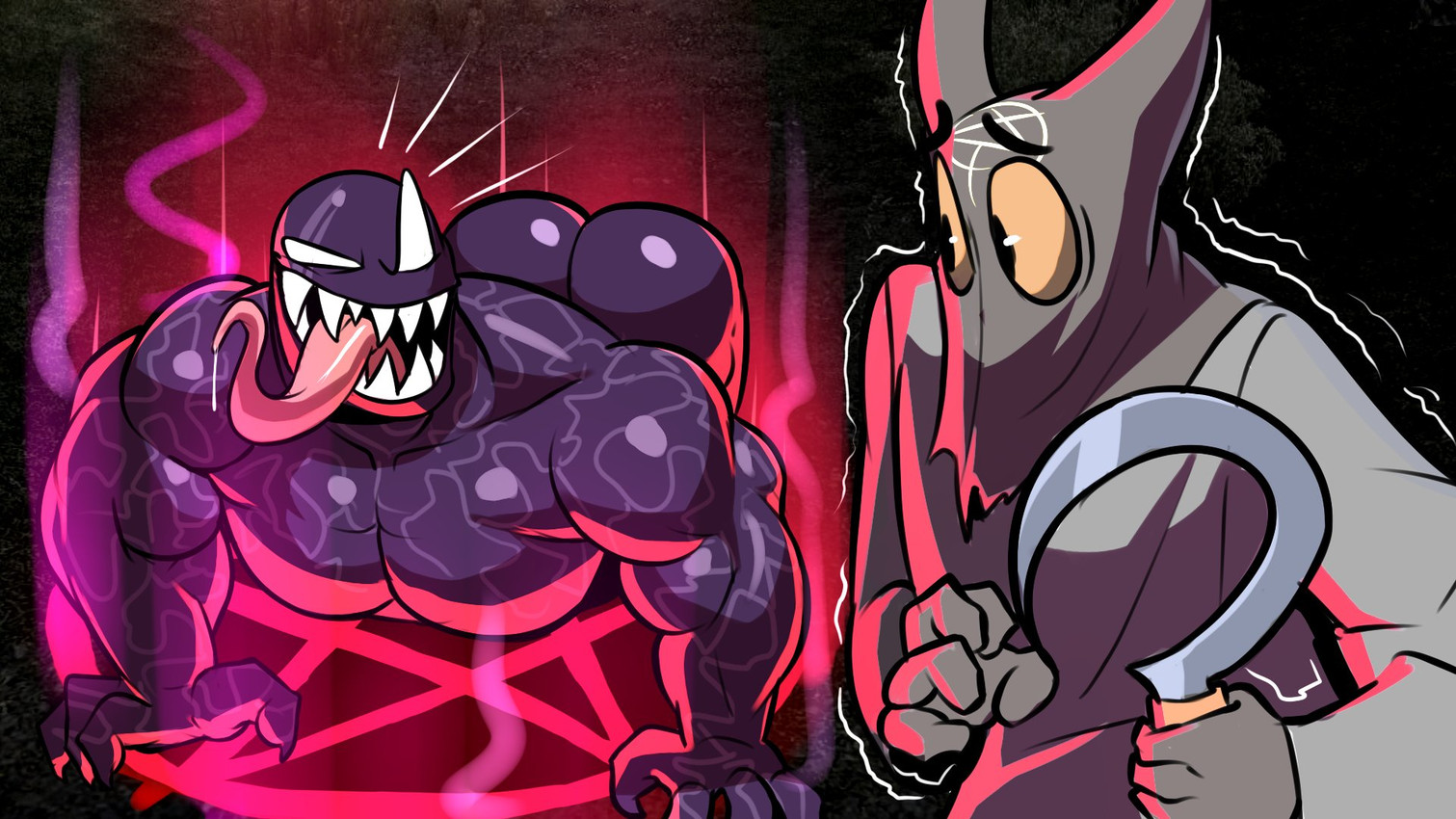 el benon and venom (marvel) created by dirtymache