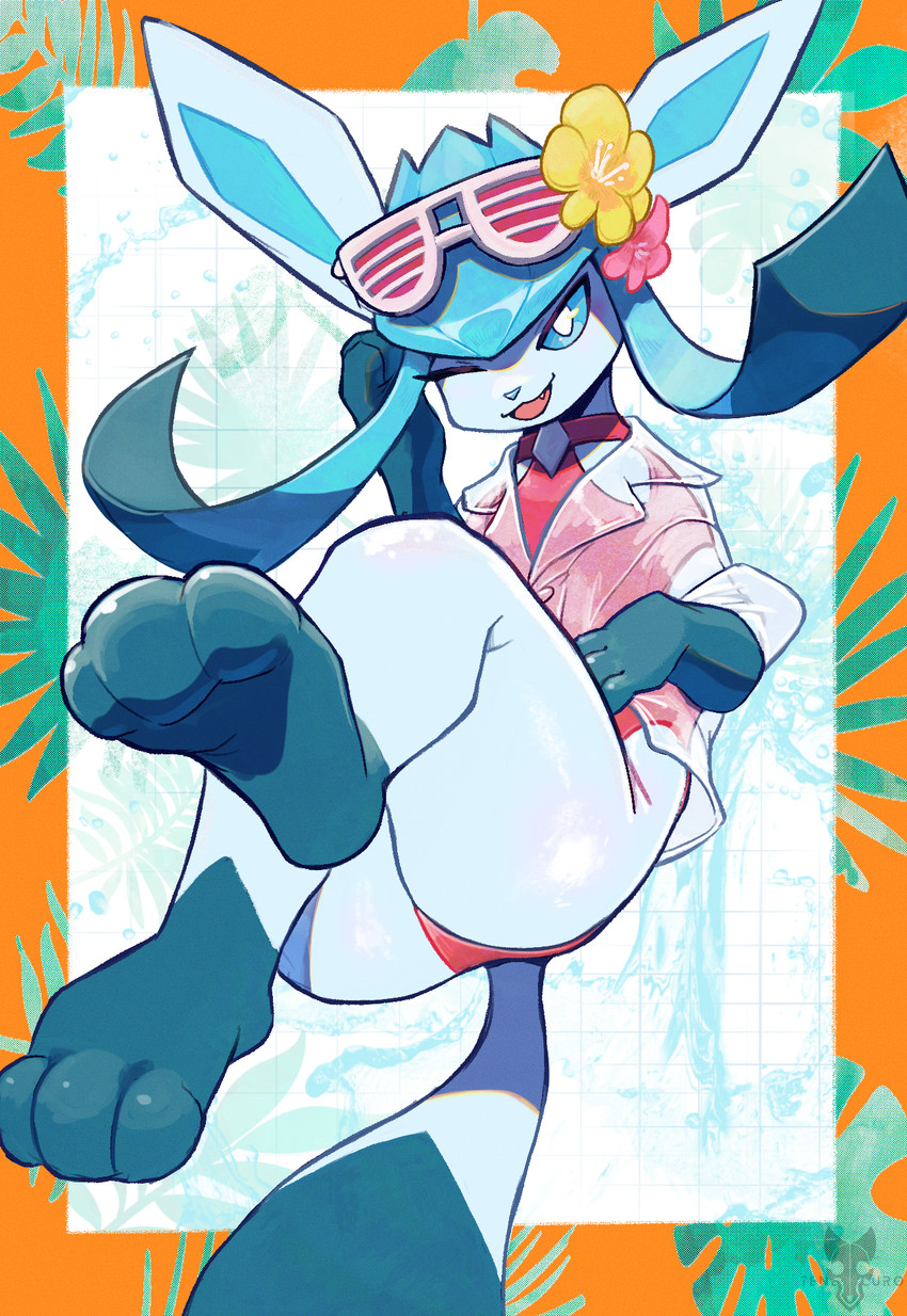 beach style glaceon (pokemon unite and etc) created by tenebscuro