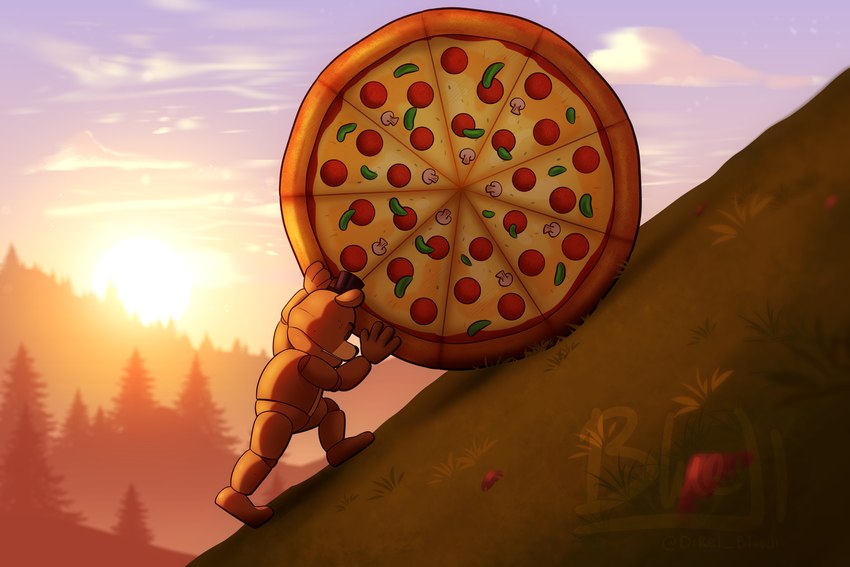 freddy and sisyphus (five nights at freddy's and etc) created by blueji