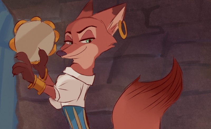 esmeralda and nick wilde (the hunchback of notre dame (1996) and etc) created by judylavernehopps