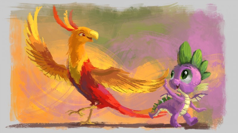 peewee and spike (friendship is magic and etc) created by plainoasis
