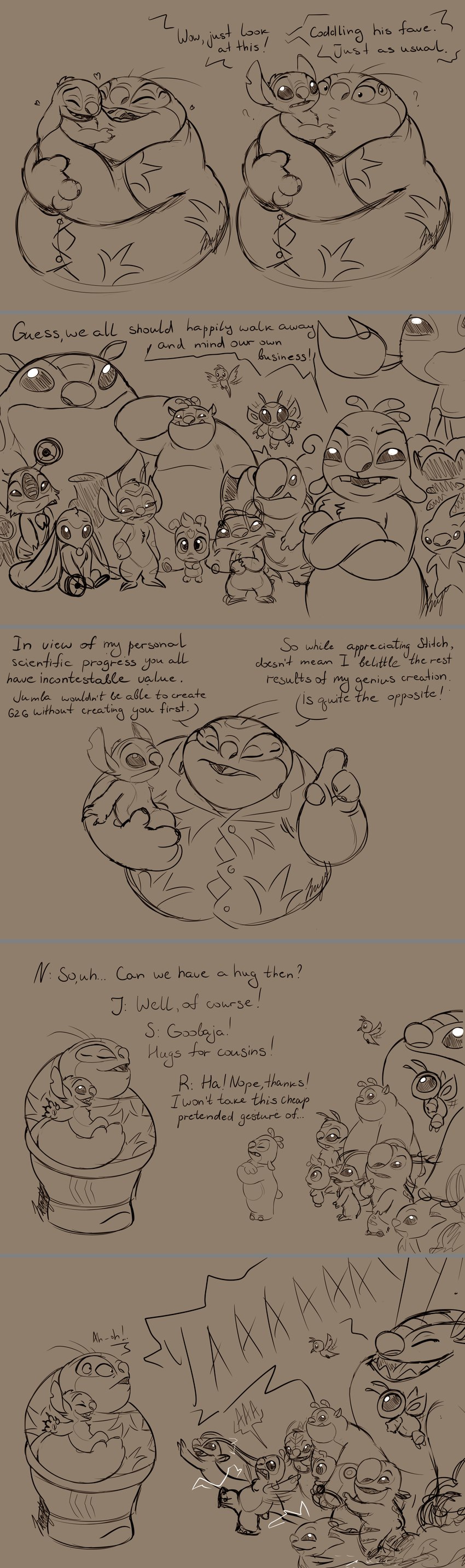 shortstuff, bonnie, reuben, sample, slushy, and etc (lilo and stitch and etc) created by the orion nebula (artist)