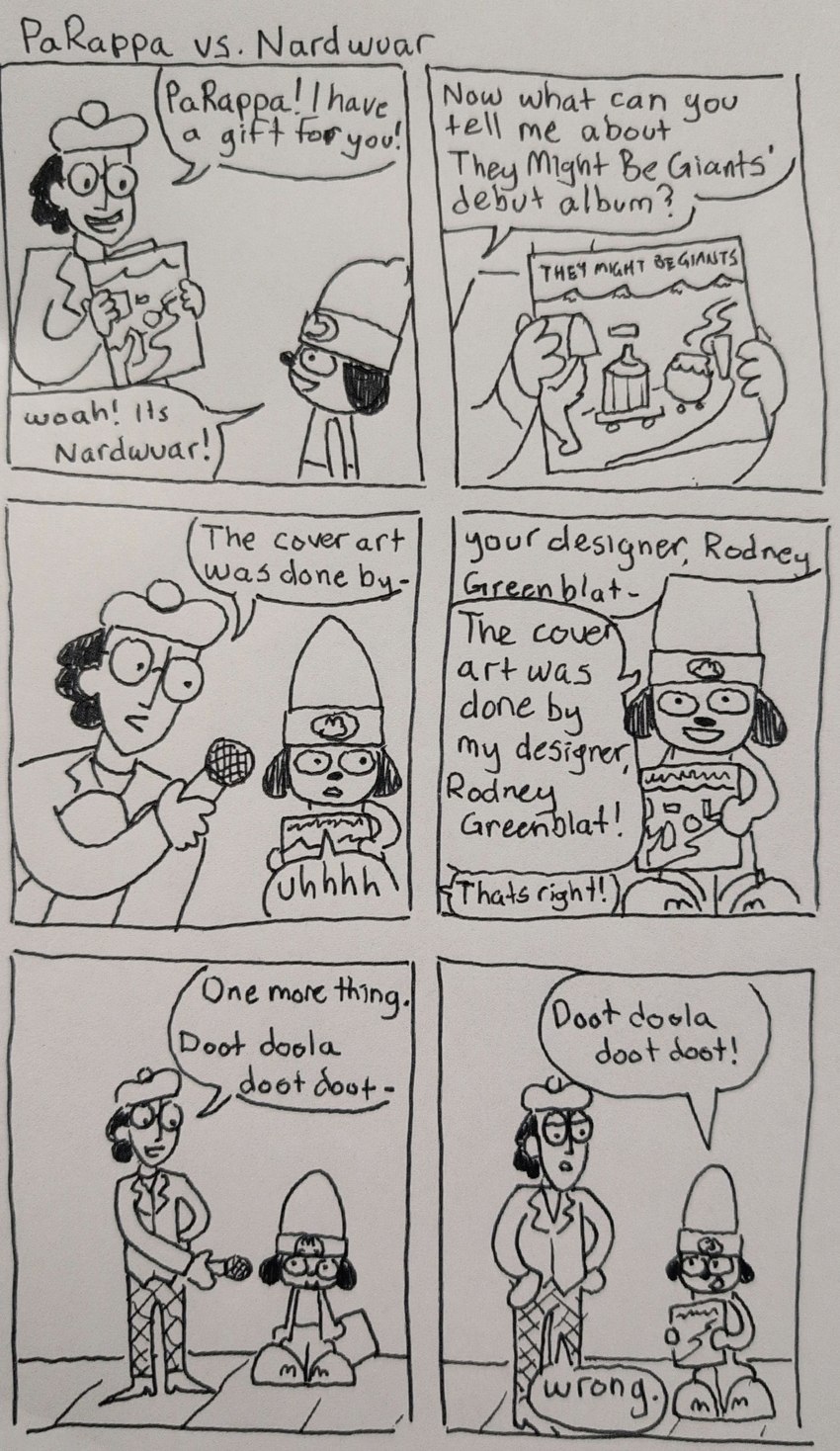 nardwuar and parappa (sony interactive entertainment and etc) created by nikki morgen