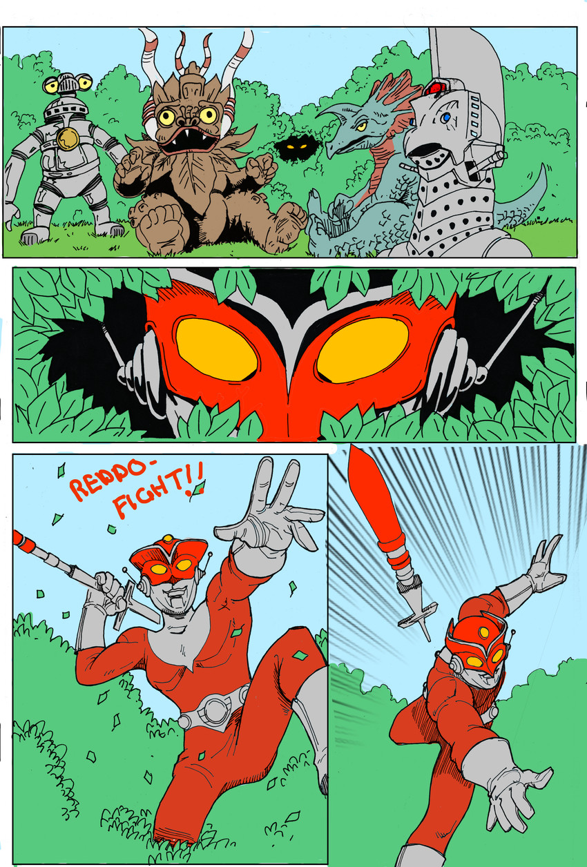 agira, miclas, redman, and sevenger (ultraman (series)) created by jasonheichel